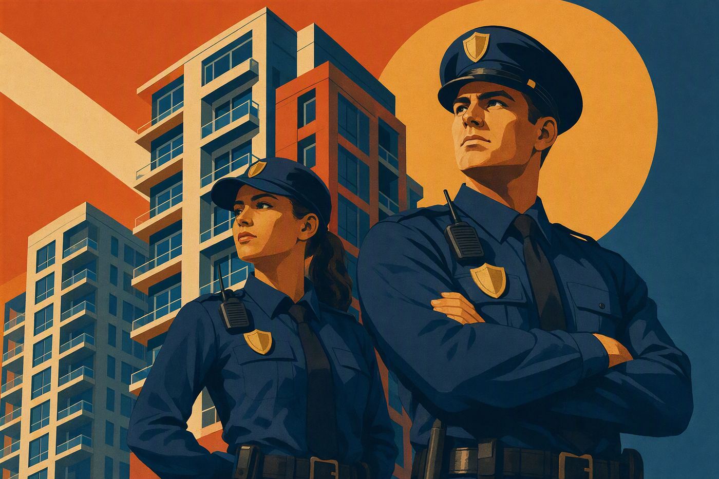 Security guards at a residential community